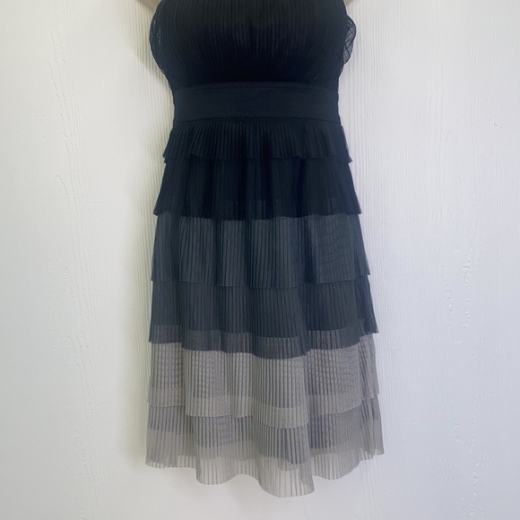 American Rag - Strapless Ruffled Layered  Black And Gray Dress Size Small - Picture 7 of 14